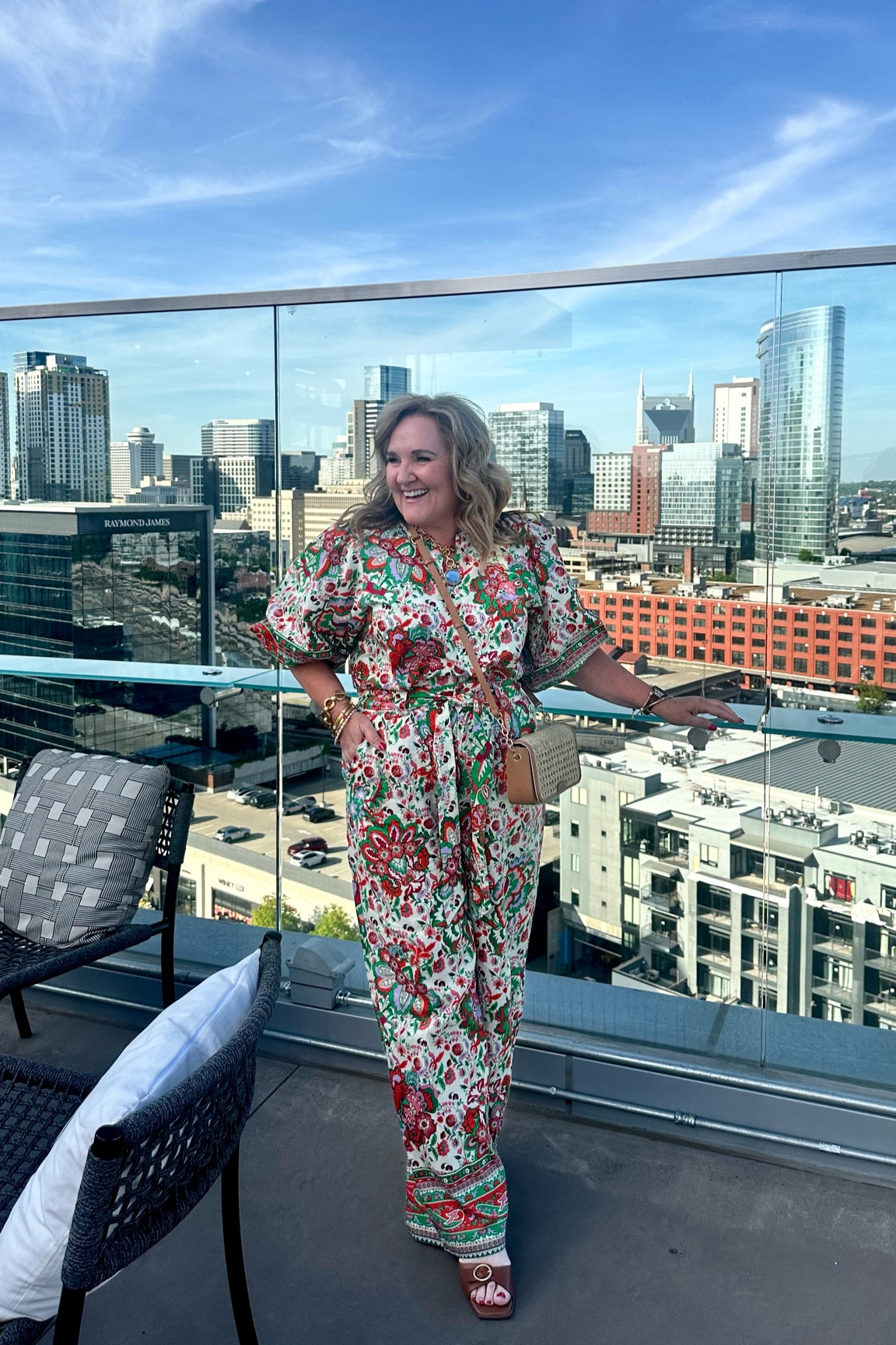 LTK Creator Day celebration in Nashville. Found the most perfect set. It’s a statement together but you can wear it as separates. 
Size large in the top and bottom. 
Shoes are a block heel and wearable for standing multiple hours. 
My purse is a beautiful quality bag for a classic brand  

#LTKfindsunder100 #LTKover40 #LTKmidsize