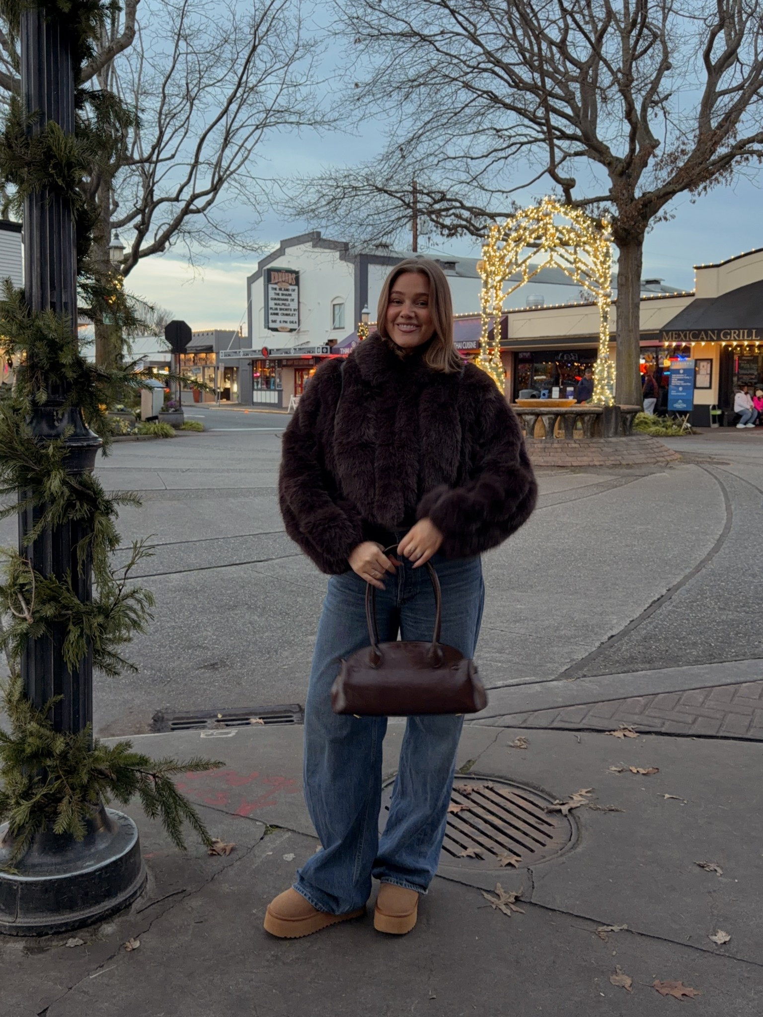 Faux fur moment! Size L I think a M would have also worked but I didn’t want the buttons to pull on my chest. Soo cozy and cute + linking similar too! Size down 2 in Ayla skinny jeans. Boots are the ugg style from Amazon true to size 8! Bag is also Amazon and super high quality. 

#fauxfur #winterstyle #winterfashion #chicwinter #uggboot #ugg #coachbag #amazon #amazonfashion 