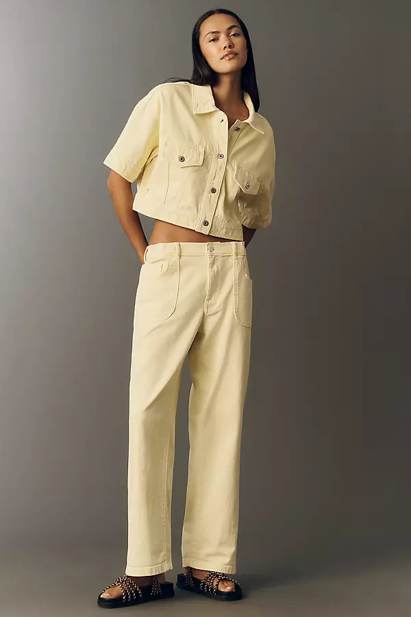 Jenna Regenerative Cotton Mid-Rise Relaxed Jeans by Pilcro | Anthropologie (US)
