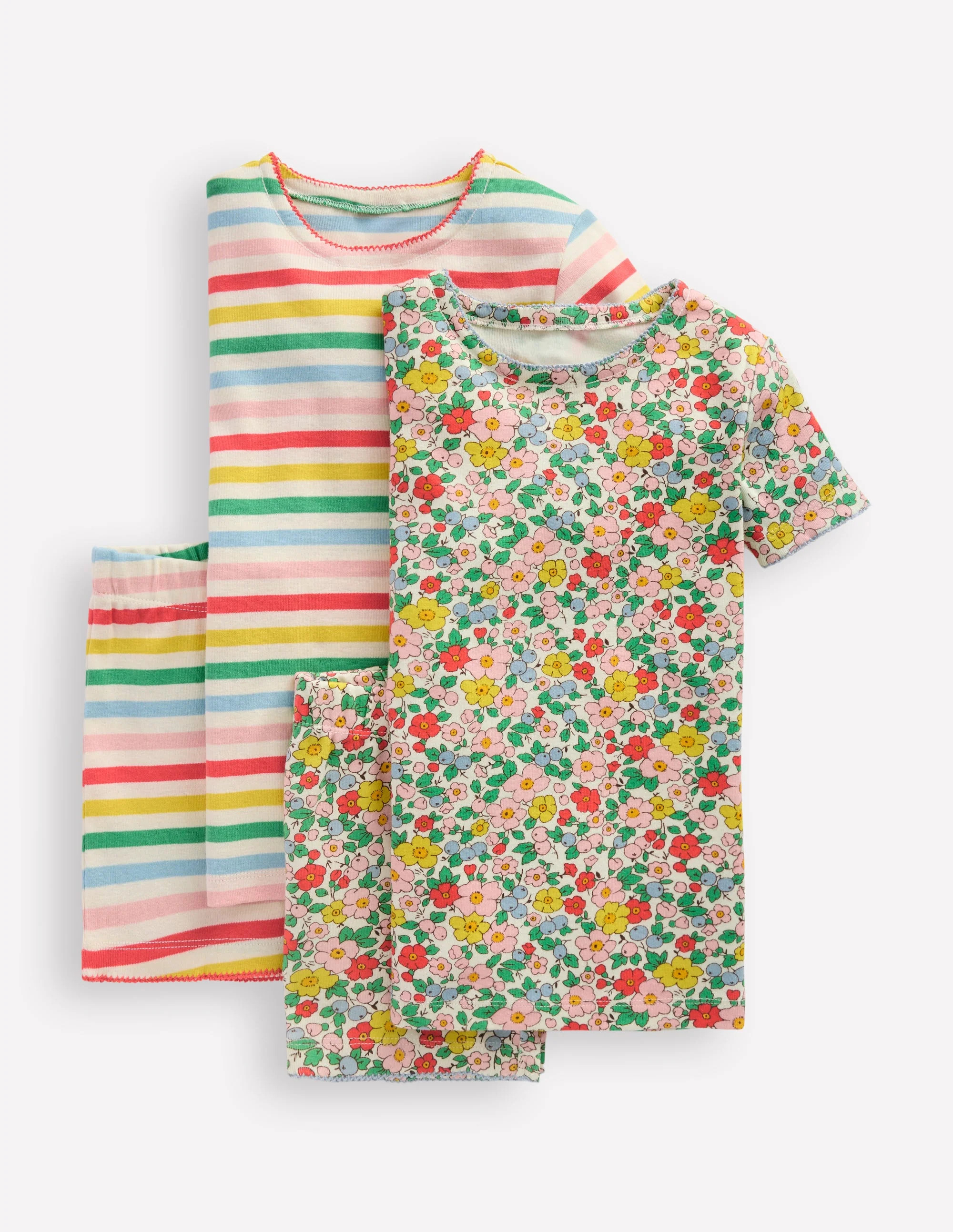Twin Pack Short Pyjamas-Apple Blossom Multi | Boden (US)