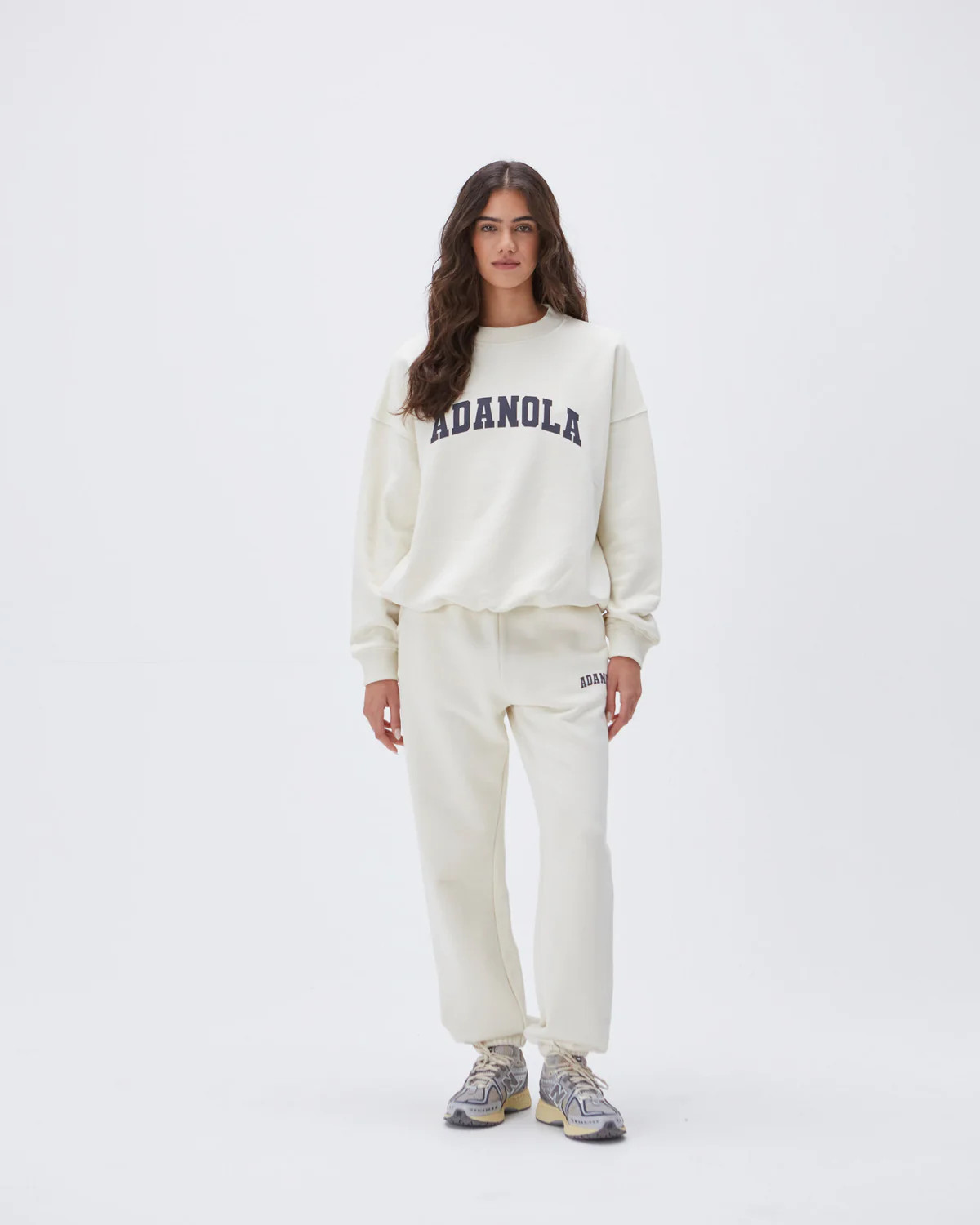 Varsity Sweatpants - Marshmallow White | Adanola UK