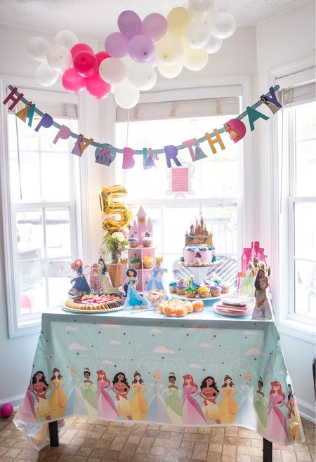 Disney Princess Birthday Party , girls 5th birthday party disney princess theme snack table , party supplies, birthday party inspiration, spring birthday, summer birthday, princess, kids parties Disney, #birthdaypartyideas #GirlBirthday 

#LTKhome #LTKkids #LTKparties