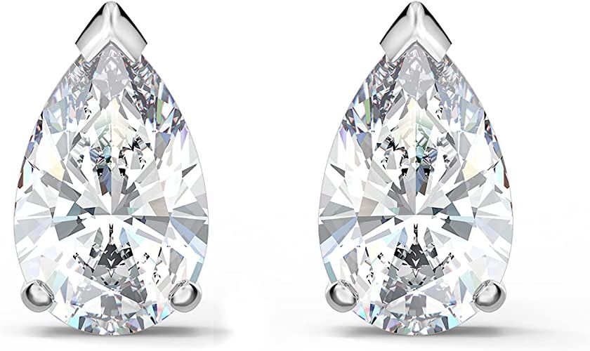 Swarovski Attract Pear Jewelry Collection, Rhodium Finish, Clear Crystals | Amazon (US)