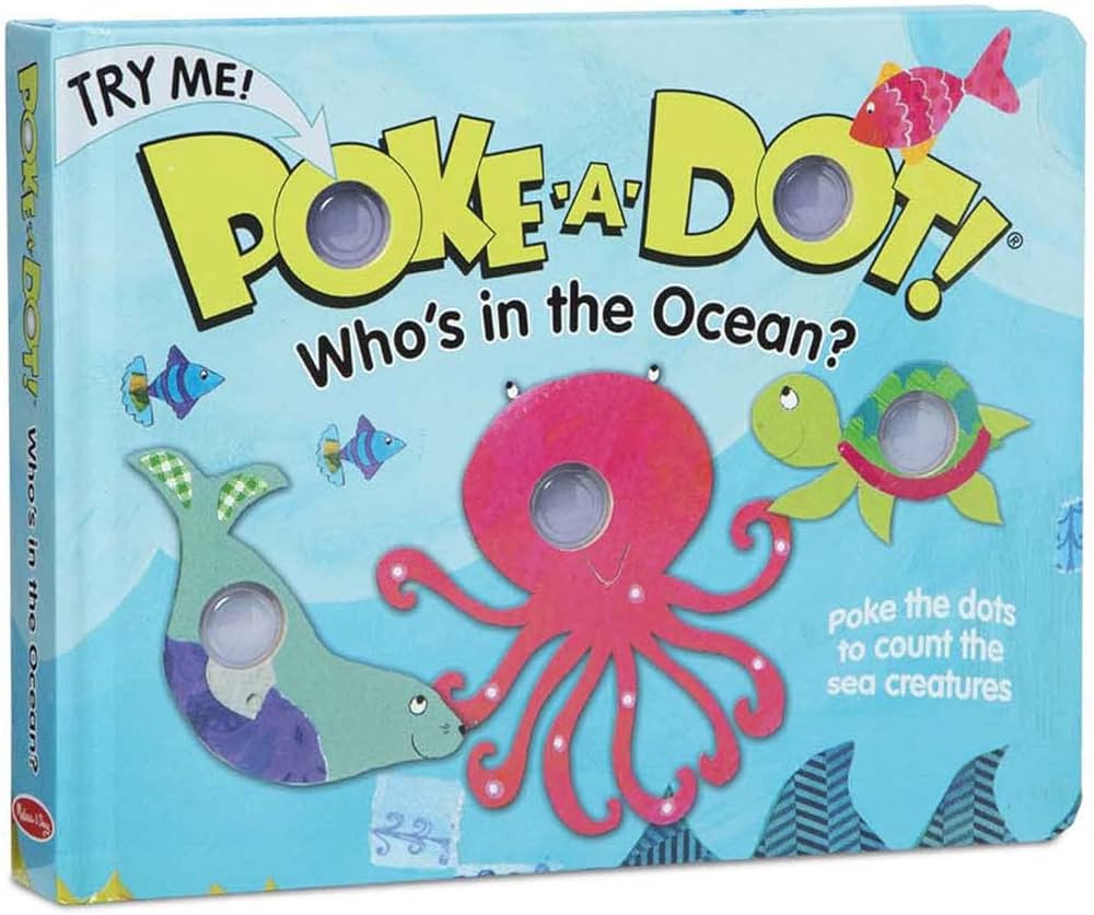 Melissa & Doug Children's Book - Poke-a-Dot: Who’s in the Ocean (Board Book with Buttons to Pop... | Amazon (US)