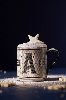The Bistro Tile Stoneware Mug: Monogram Edition | Anthropologie (US)