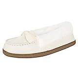 Jessica Simpson Womens Micro Suede Moccasin Indoor Outdoor Slipper Shoe,Sand,Small | Amazon (US)