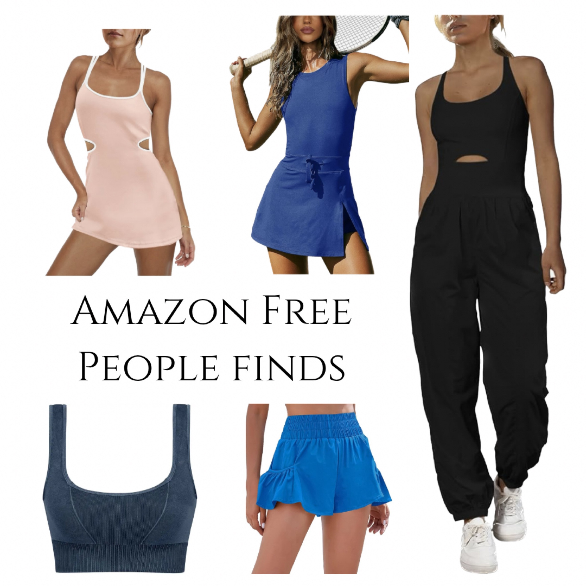 Free people finds, tennis dresses, sports bra, workout shorts, workout rompers

#LTKSummerSales 

#LTKStyleTip