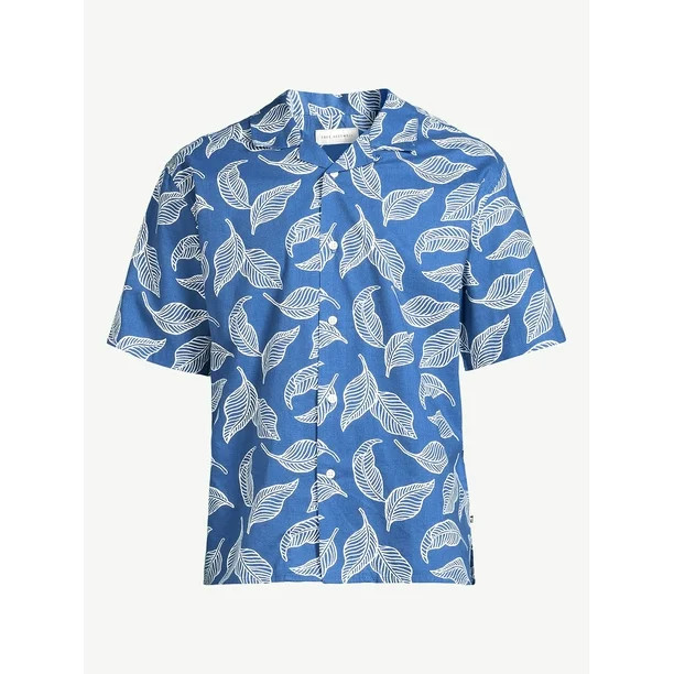 Free Assembly Men’s Short Sleeve Camp Shirt - Walmart.com | Walmart (US)