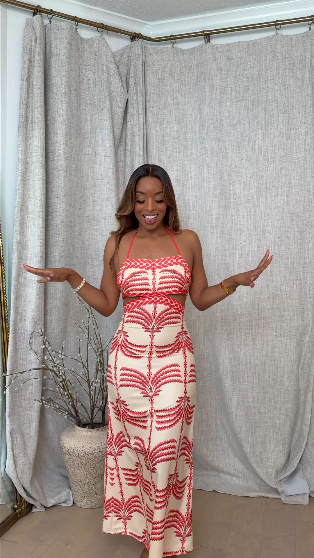 Summer vibes in this print dress! ❤️⛱️ 

 #LTKgrwm #LTKootd #LTKBeauty
