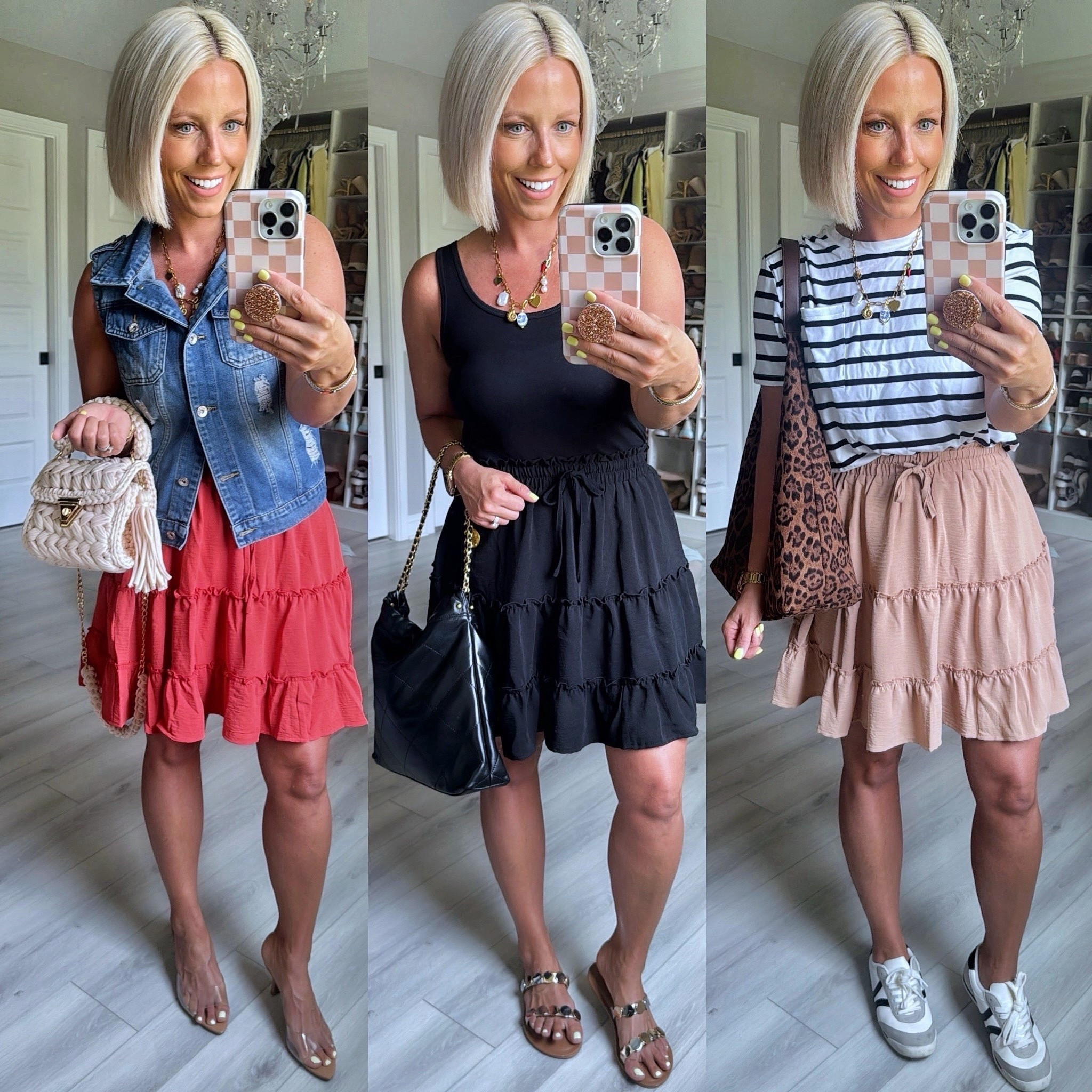 Spring style on a budget? Yes please! 🌸 These Walmart skirts on sale are the perfect affordable spring outfits you need in your closet right now. From casual everyday looks to easy spring outfit ideas, these skirts are cute, versatile, and budget-friendly. Pair them with tees, tanks, or lightweight sweaters for the perfect spring fashion look for less.

If you love Walmart fashion finds, spring wardrobe staples, and affordable outfit ideas, you’re going to want to grab these before they sell out!
⬇️⬇️⬇️
Skirts small
Vest small
Tee and tank size medium 

#LTKSeasonal #LTKootd #LTKSaleAlert
