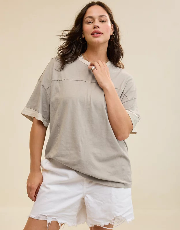 Aerie Crew Oversized Boyfriend T-Shirt | Aerie