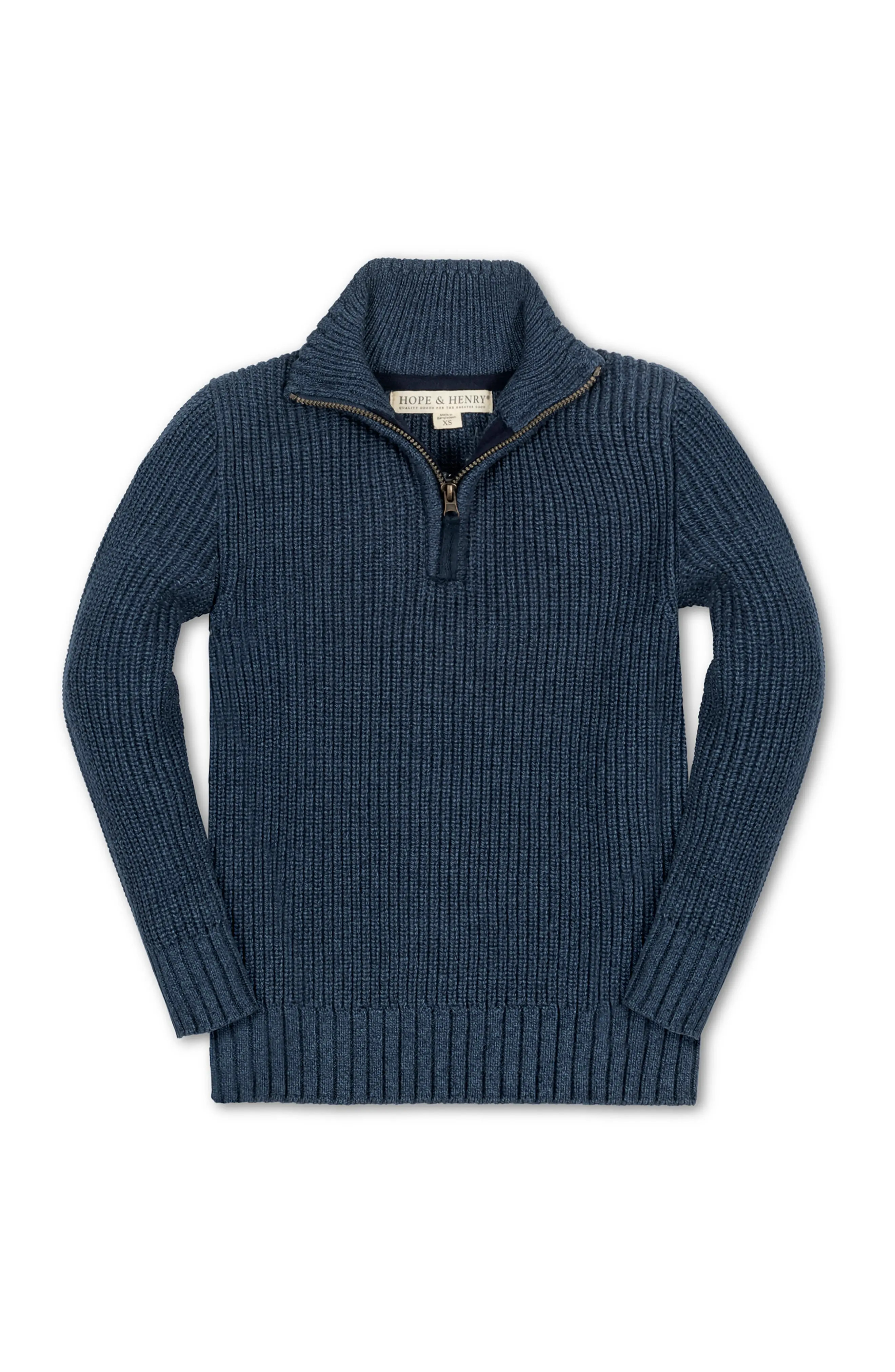 Hope & Henry Kids' Organic Half Zip Cardigan Stitch Sweater | Nordstrom | Nordstrom