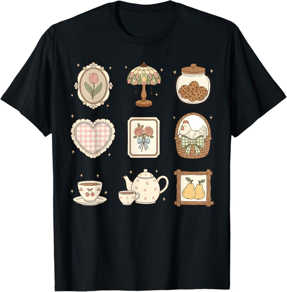 Hen in Nest, Thrifted Grandma Core, Coquette Chicken Hen Tee T-Shirt | Amazon (US)