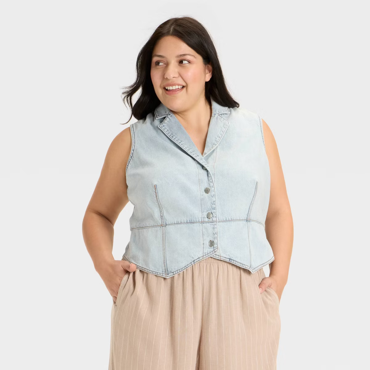 Women's Denim Vest - Ava & Viv™ | Target
