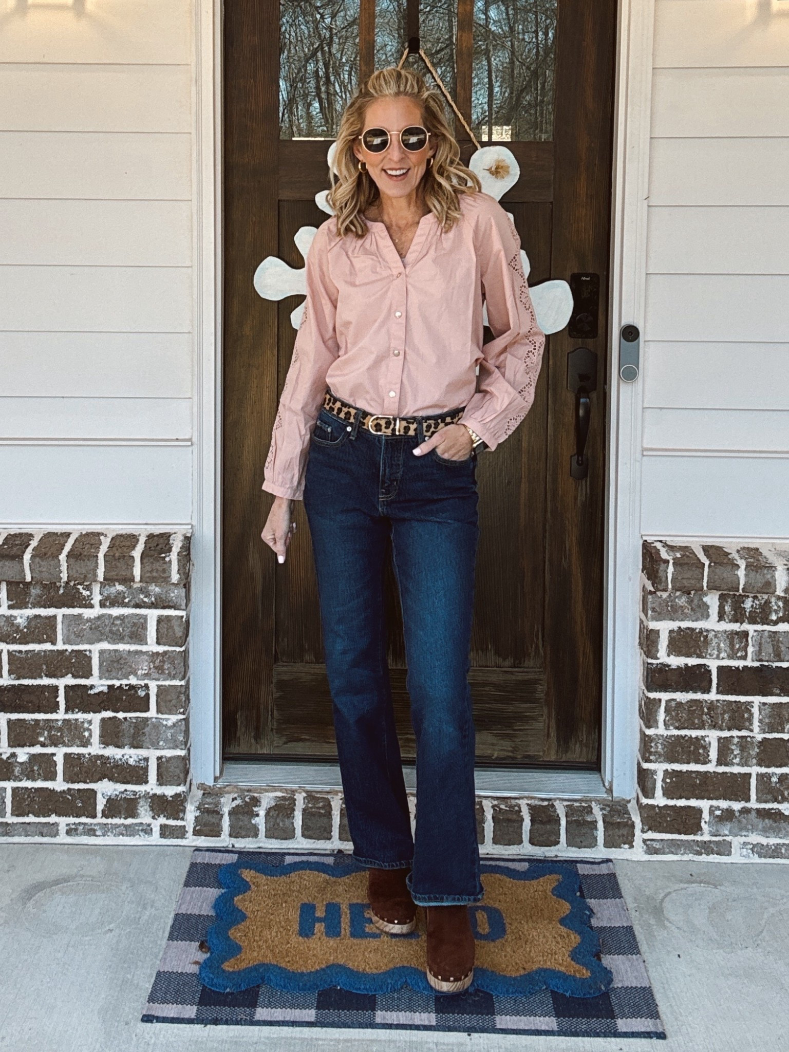 Refresh your everyday style with this $18 lace inset button front blouse from time and true. It features eyelet lace insects, scallop edges, an elegant elbow length sleeve for a feminine touch, wearing a size extra small pair with your favorite pair of Walmart denim

Walmart style, Walmart, fashion, Walmart, everyday style

#LTKootd #LTKWorkwear #LTKOver40