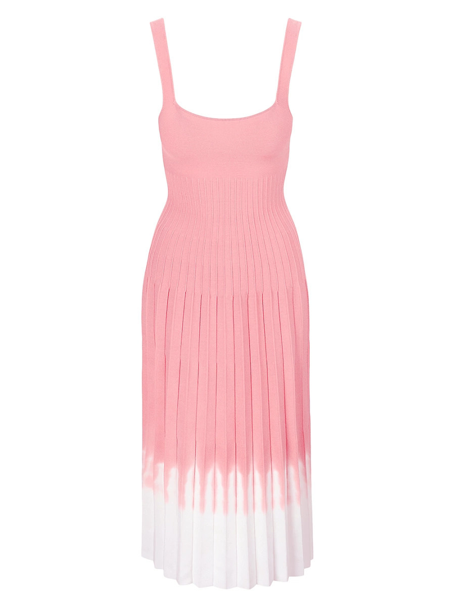 Women's Ellison Ombré Scoopneck Midi-Dress - Faded Blush Tie Dye - Size Large | Saks Fifth Avenue