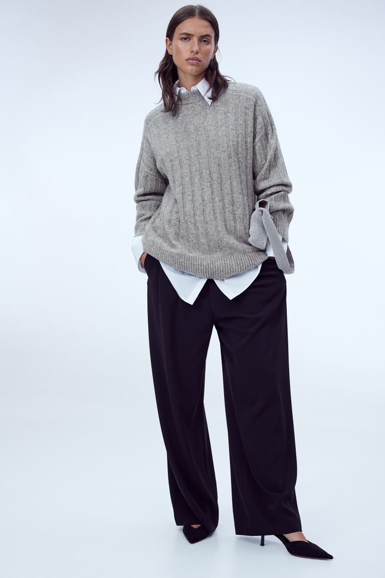 Oversized rib-knit jumper | H&M (UK, MY, IN, SG, PH, TW, HK)