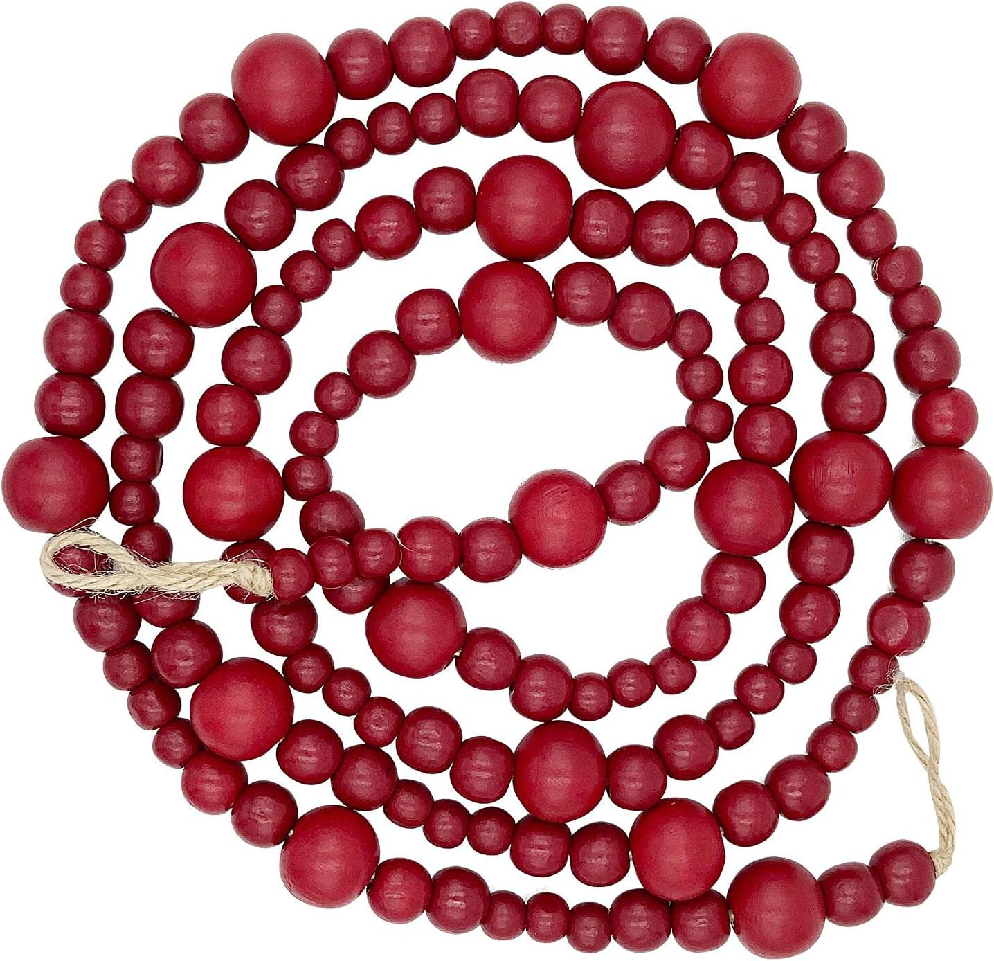 Farmhouse Beads 7ft Wood Bead Garland with Christmas Tree Holiday Decorations Rustic Country Dec... | Amazon (US)