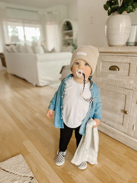 The cutest casual outfits are our vibe for this wild messy boy right now. These toddler Hanes tshirts come in a pack of 4 or 5 and I use them for layering under cute pieces like this denim shirt or a plaid! 

#LTKbaby #LTKstyletip #LTKfamily