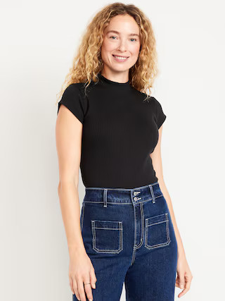 Ribbed Mock-Neck Top | Old Navy | Old Navy (US)