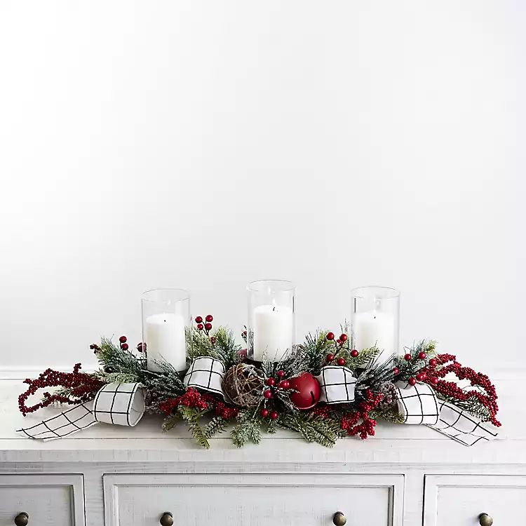 Jingle Bells and Berries Candle Centerpiece | Kirkland's Home