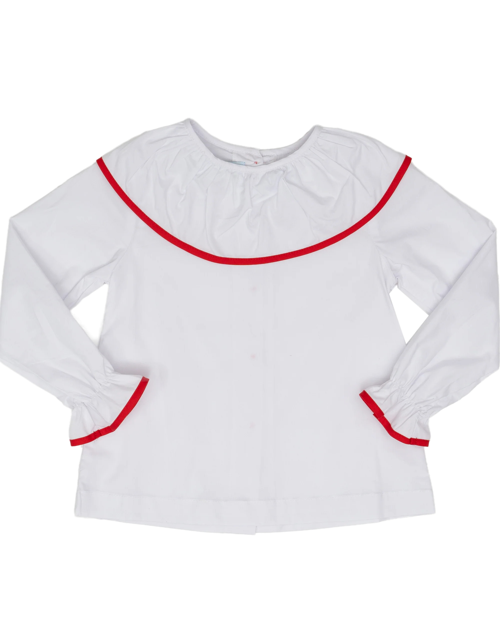Larrison Dressy Red Ruffle Collar Shirt | The Oaks Apparel Company