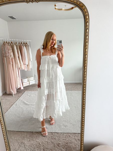 Gorgeous tiered white dress at Petal and Pup. Use code STRAWBERRYCHIC for 25% off! 

#LTKSeasonal #LTKFind #LTKsalealert