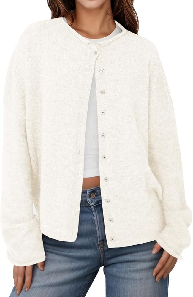 UNCLECAT Womens Button Up Cardigan Sweaters Fall Long Sleeve Outerwear Tops Knit Open Front Cloth... | Amazon (US)