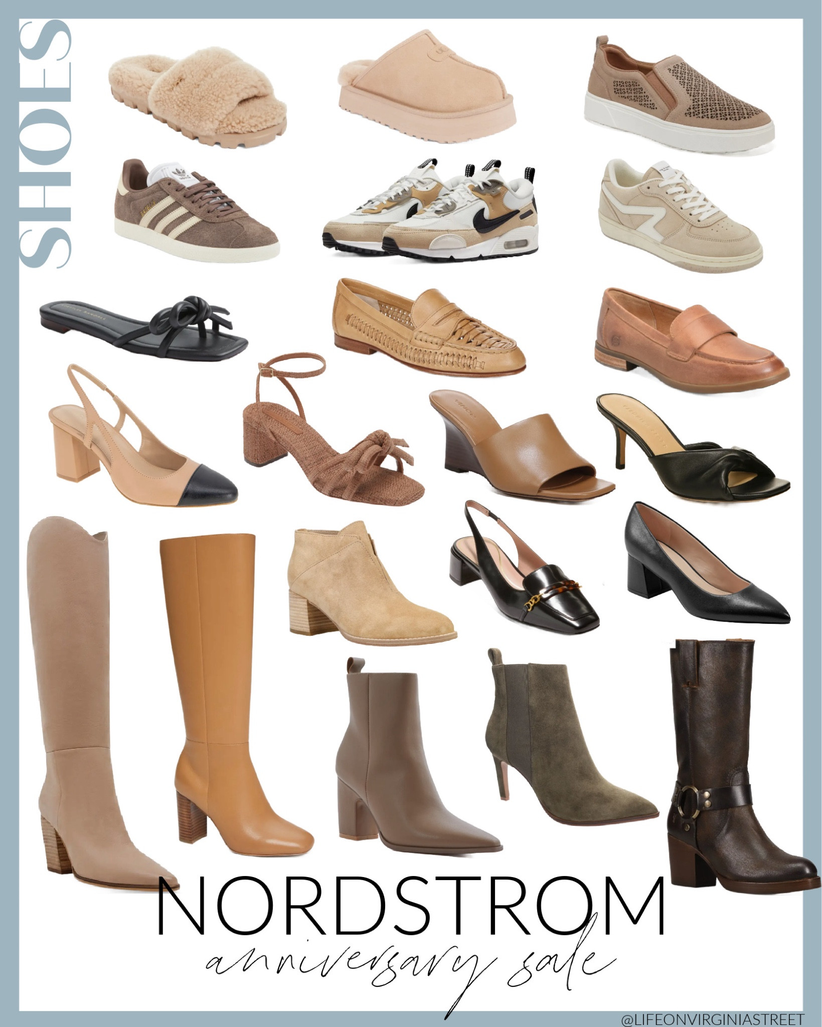 Top women’s shoe and boots picks from the 2024 Nordstrom Anniversary Sale! Includes cozy slippers, leather loafers, leather heels, Loeffler Randall sandals, knee high boots, booties, sneakers and more! See more finds here: https://lifeonvirginiastreet.com/2024-nordstrom-anniversary-sale-picks/.
.
#tlkshoecrush #ltkxnsale #ltkseasonal #ltkfindsunder50 #ltkfindsunder100 #ltkstyletip #ltkover40 #ltkmidsize #ltksummersales fall shoes, fall boots, leather booties

#LTKShoeCrush #LTKxNSale #LTKSaleAlert