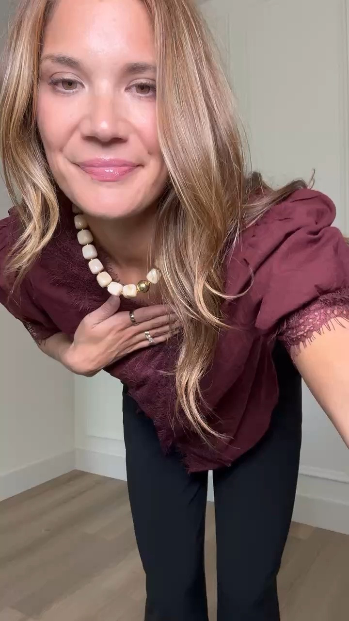This burgundy lace top with wide leg black pants is such a good fall work outfit. I love the deeper color paired with classic black for meetings, dinner or the office.

M long 

burgundy top, lace top, wide leg pants, black trousers, fall work outfit, office outfit, tall girl workwear, long leg approved, business casual outfit, fall fashion, stangandco

#LTKootd #LTKSeasonal #LTKTall