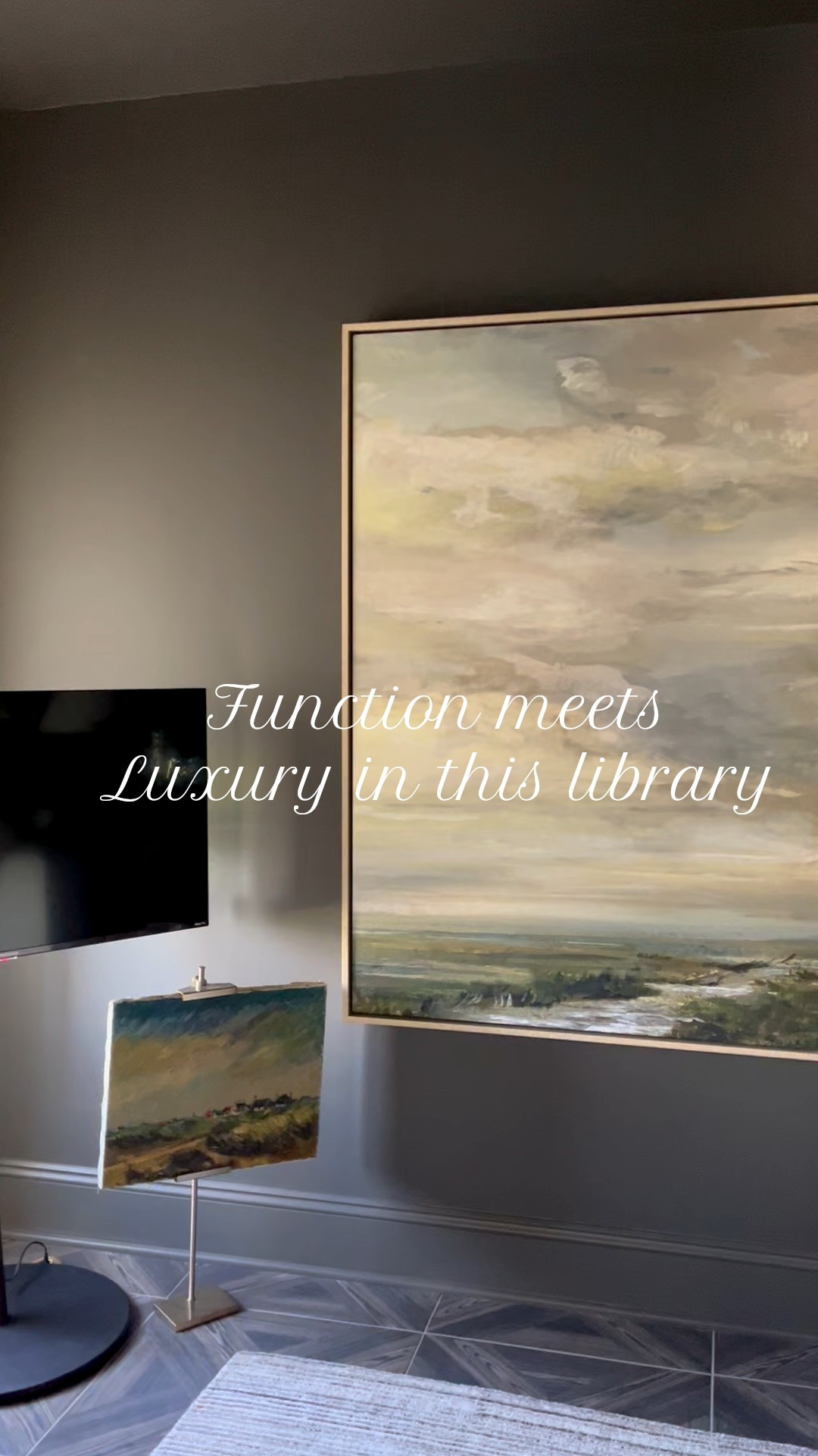 Design challenge: a TV in a luxury library can feel out of place.

Solution: a sleek setup on wheels that hides in plain sight while keeping the room elevated and functional.

Result → a refined library that feels luxurious and practical, no compromises. 

Shop the Arhaus-inspired look below.

#ArhausStyle #LuxuryLiving #LibraryGoals #LTKHome #LTKInteriorDesign 

#LTKFamily #LTKStyleTip #LTKHome