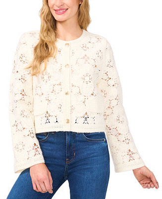 CeCe Women's Long Sleeve Embellished Cardigan Sweater - Macy's | Macy's
