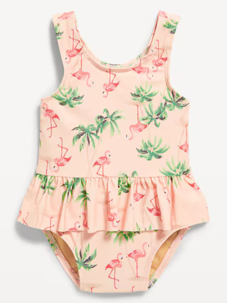 Printed Ruffled One-Piece Swimsuit for Baby | Old Navy (US)