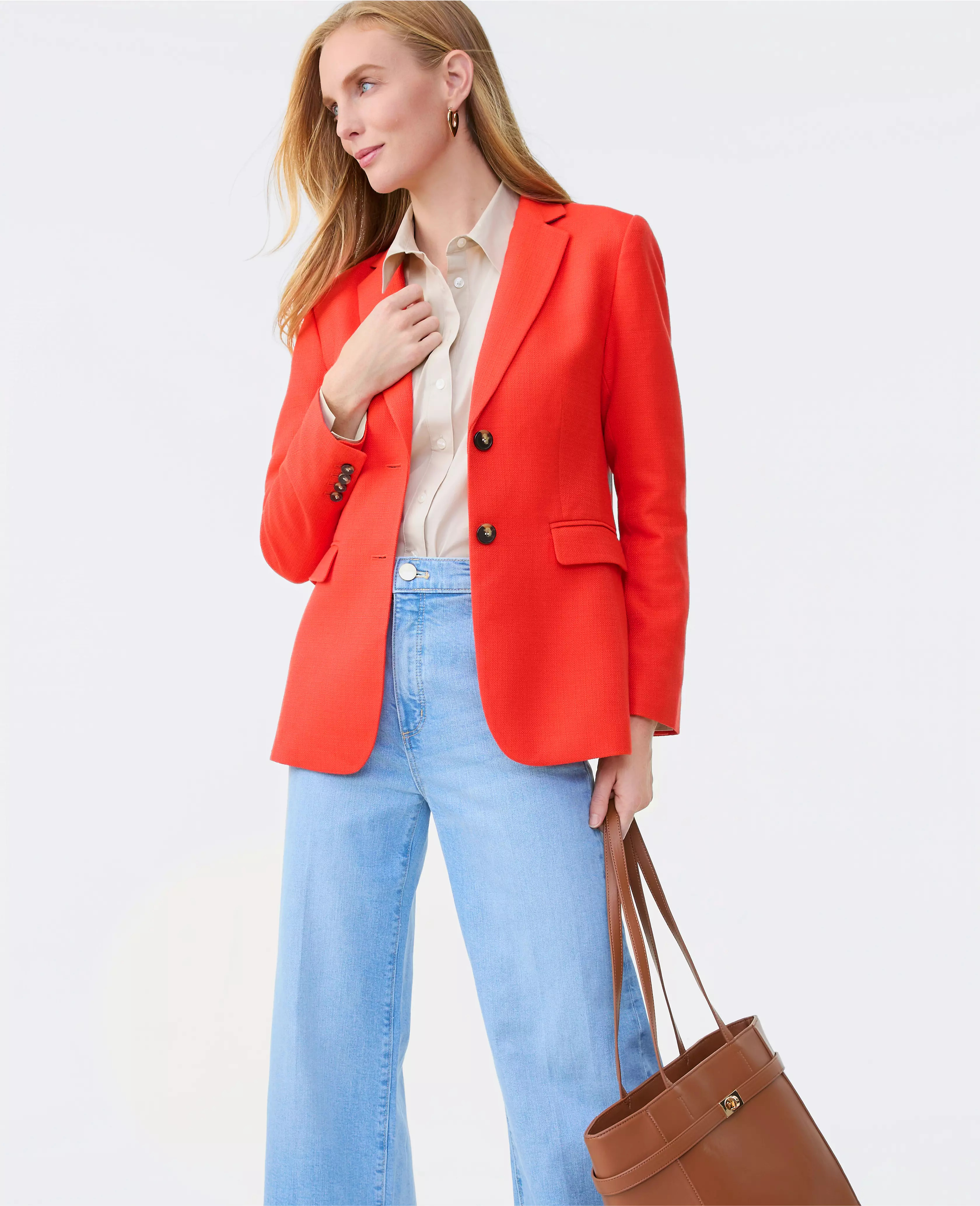 The Petite Greenwich Blazer in Basketweave | Ann Taylor