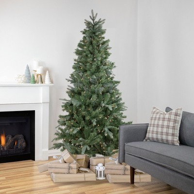 Northlight Real Touch™ Pre-Lit Slim Granville Fraser Fir Artificial Christmas Tree - 6.5' - Clear Lights | Target