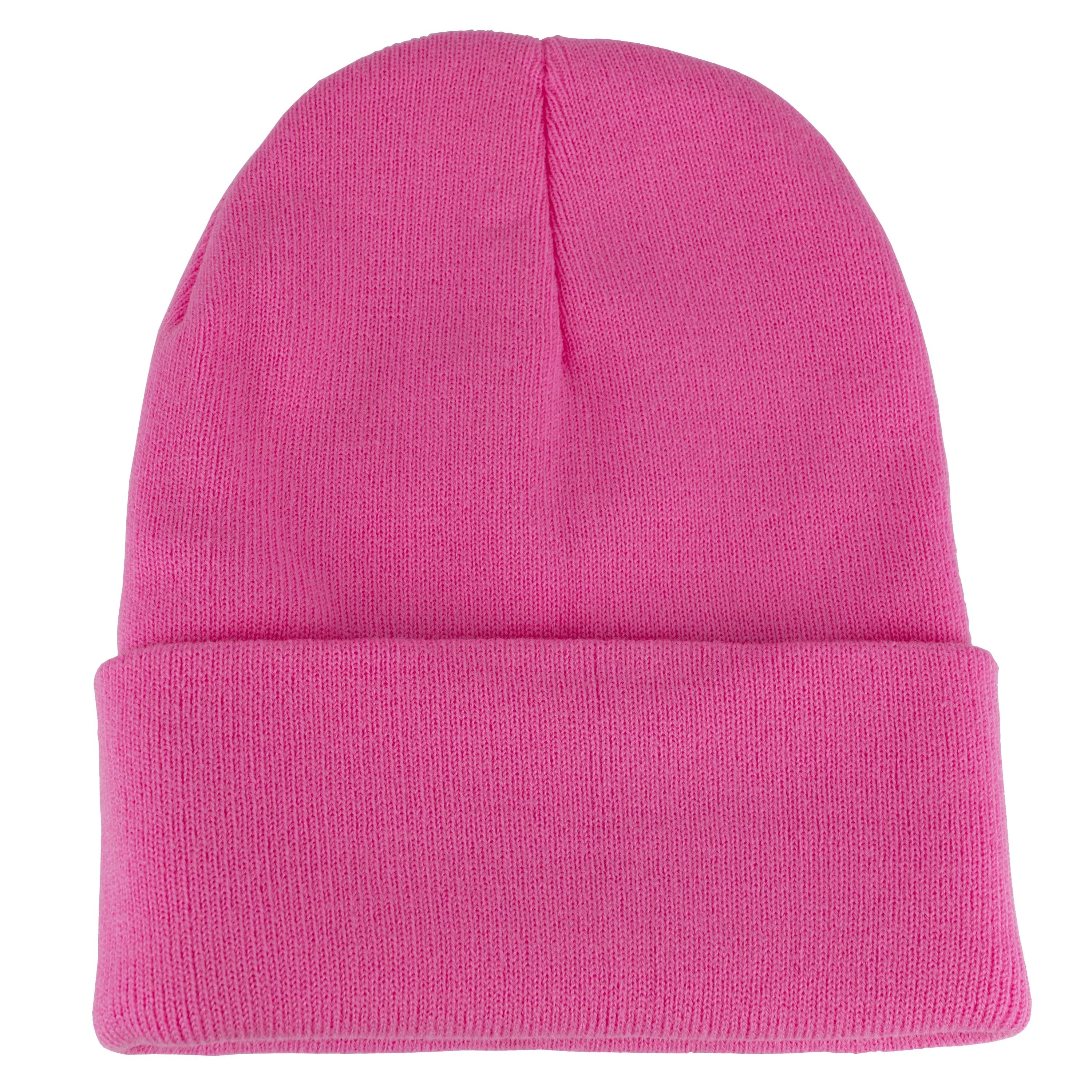 Gelante Beanie Hat Men Women Classic Knit Cuffed Plain Cap - Light Pink | Walmart (US)