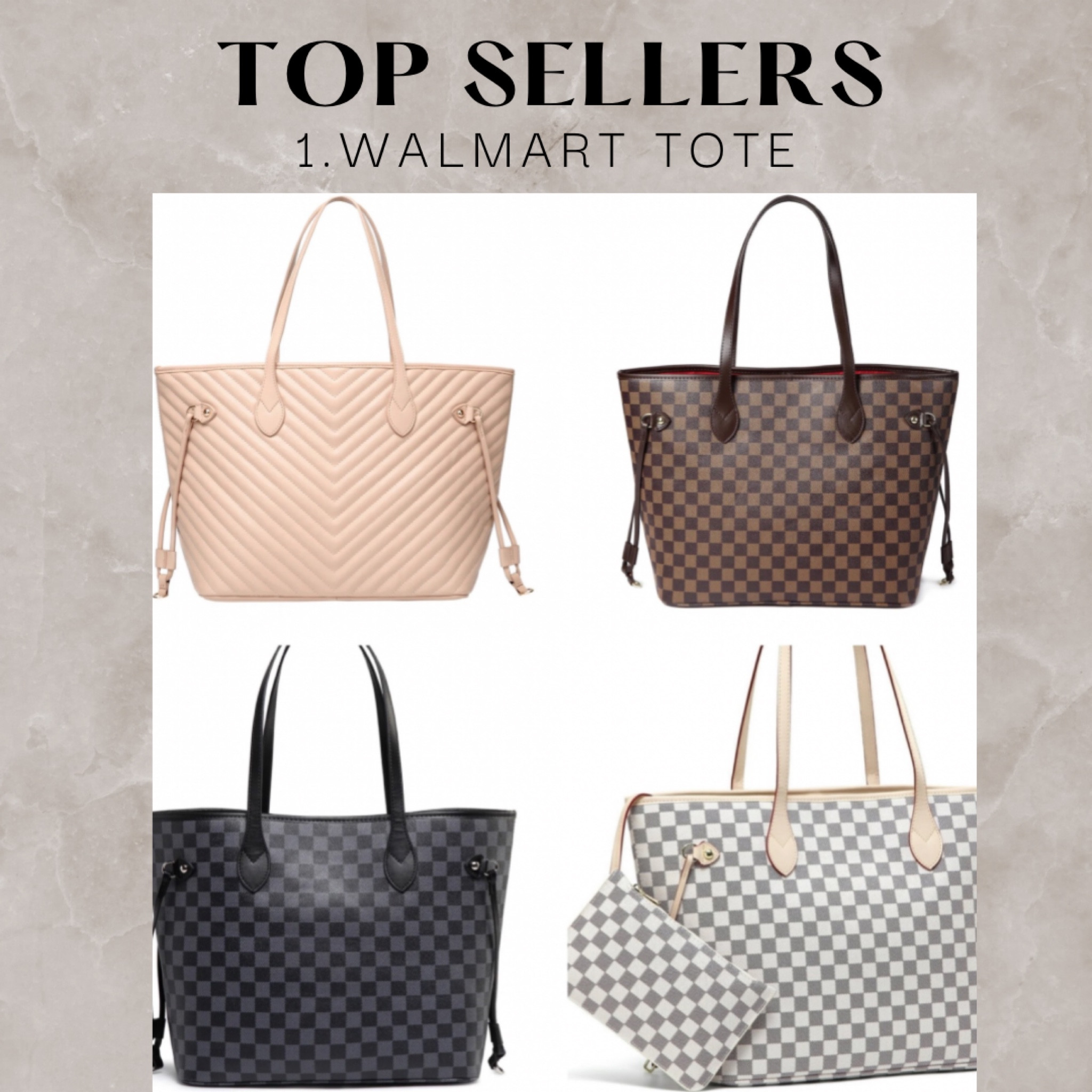 Weeekly best sellers 
Walmart totes! 

#LTKFindsUnder100 #LTKFindsUnder50 #LTKStyleTip