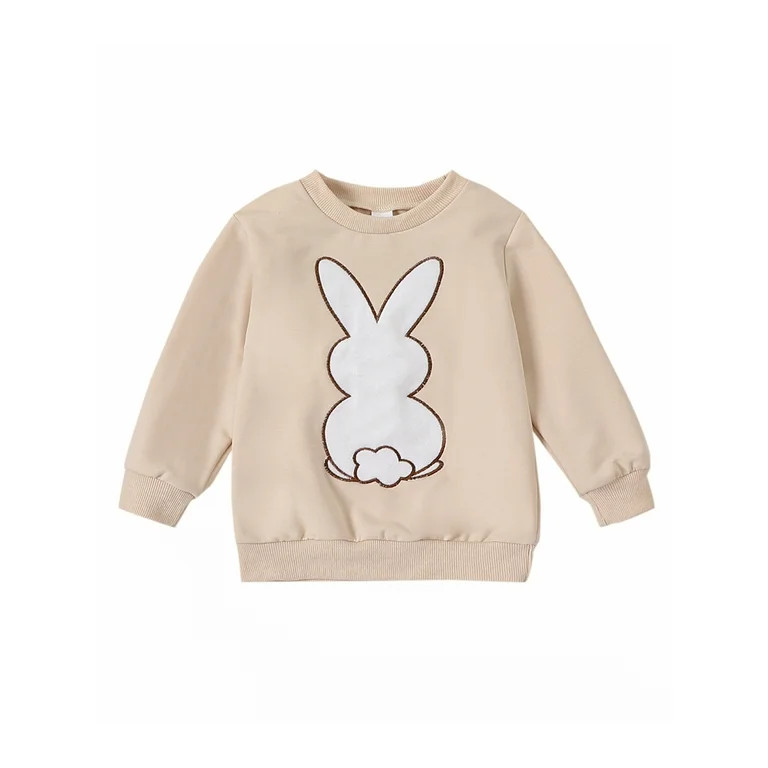Hirigin Toddler Baby Easter Outfit Boy Girl Rabbit Sweatshirt Crew Neck Pullover Long Sleeve Shir... | Walmart (US)