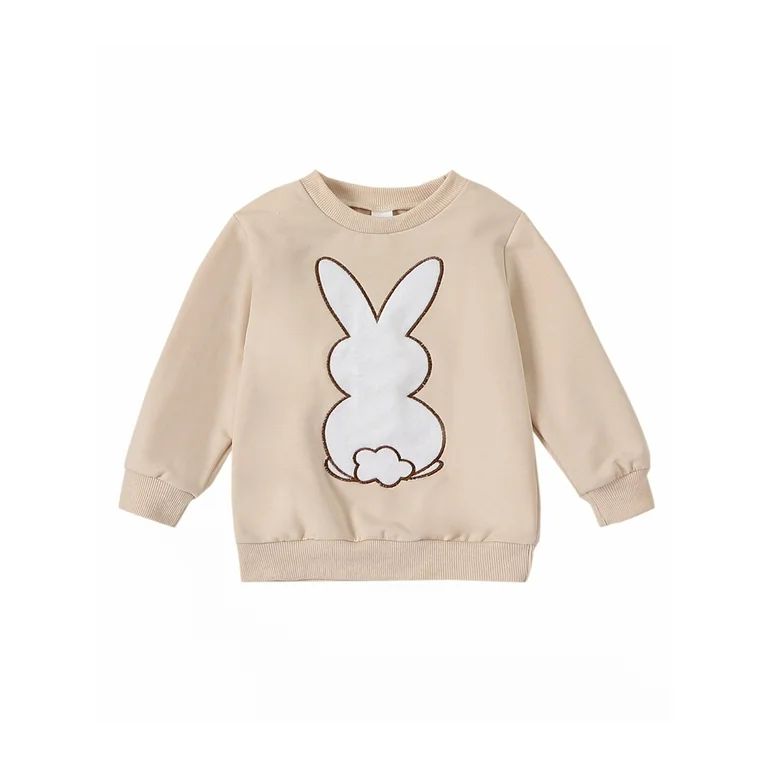 Hirigin Toddler Baby Easter Outfit Boy Girl Rabbit Sweatshirt Crew Neck Pullover Long Sleeve Shir... | Walmart (US)