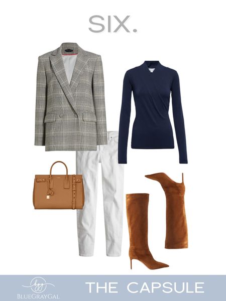 Blue and white work outfit idea. What to pack for a work trip. 

#LTKworkwear #LTKstyletip #LTKtravel