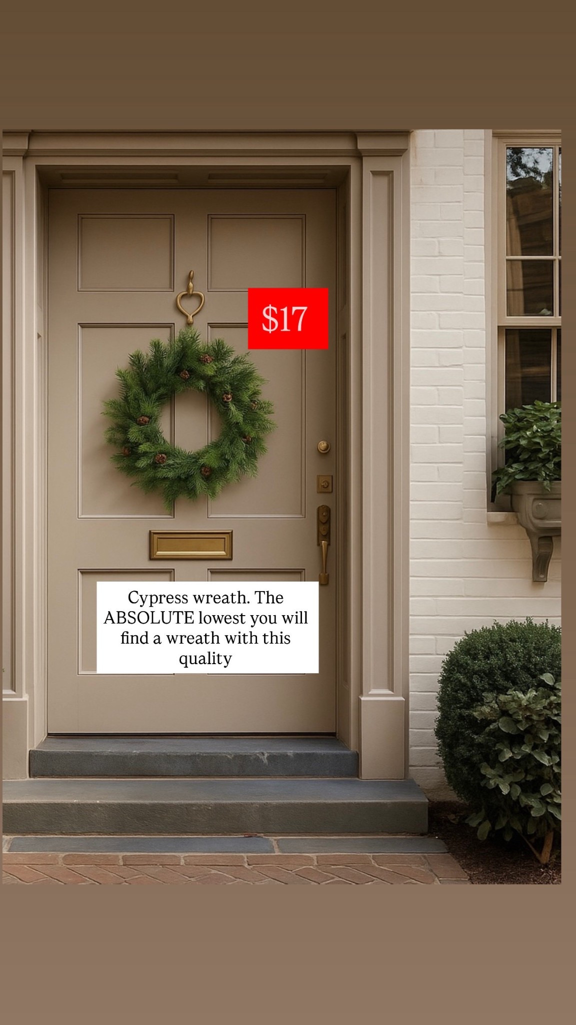 All right I’ve looked for wreaths everywhere. This is the absolute lowest price you’ll find a real touch Cypress wreath 24 inch for only $17. Grab it if you need last-minute decor for stock up for next year Christmas

#LTKGiftGuide #LTKSaleAlert #LTKHoliday