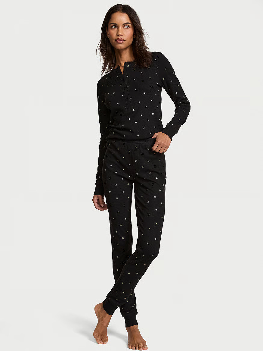 Buy Soft Thermal Henley Long Pajama Set, Print - Order Pajamas Sets online - Victoria's Secret US | Victoria's Secret (US / CA )