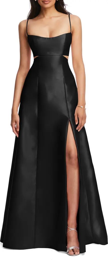 Cutout Satin Gown | Nordstrom