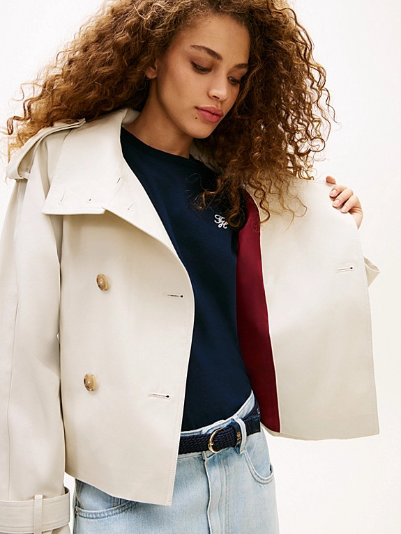 Water Repellent Short Trench Jacket | Tommy Hilfiger UK