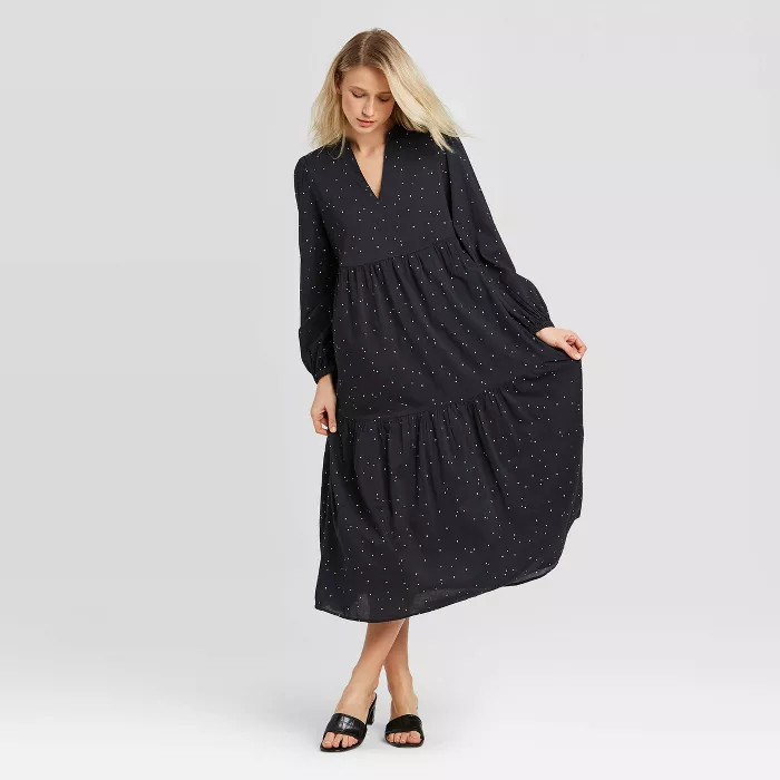 Women's Long Sleeve Tiered Flowy Dress - Who What Wear™ | Target