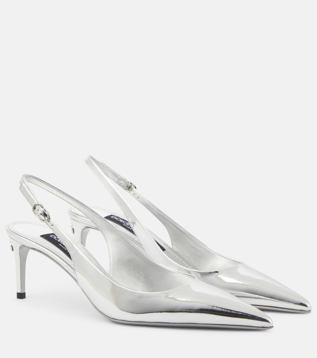 Metallic leather slingback pumps | Mytheresa (US/CA)