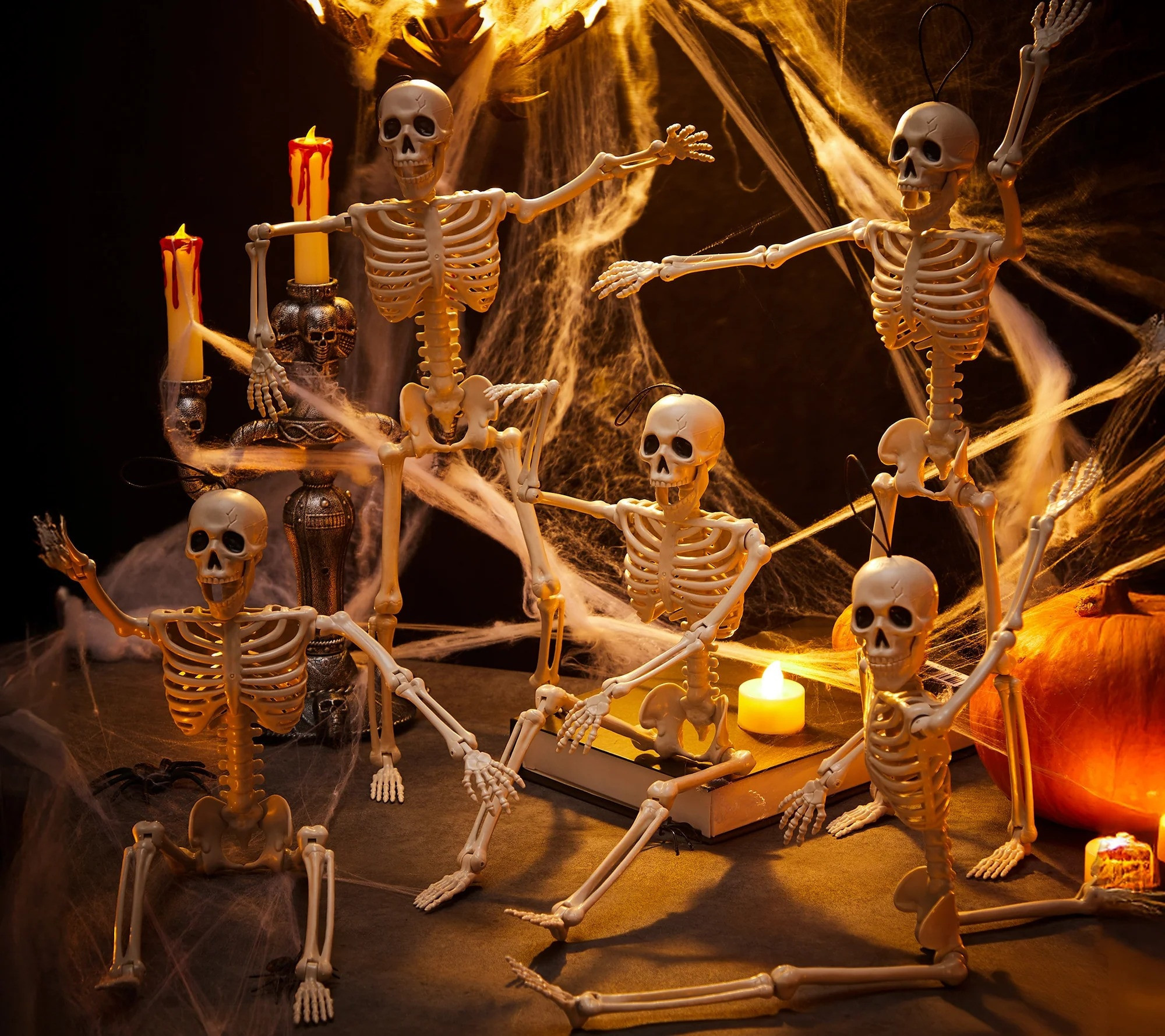 Joyfy 1.3-ft Freestanding Skeleton Yard decoration 5 -Pack in White | 15668-B | Lowe's