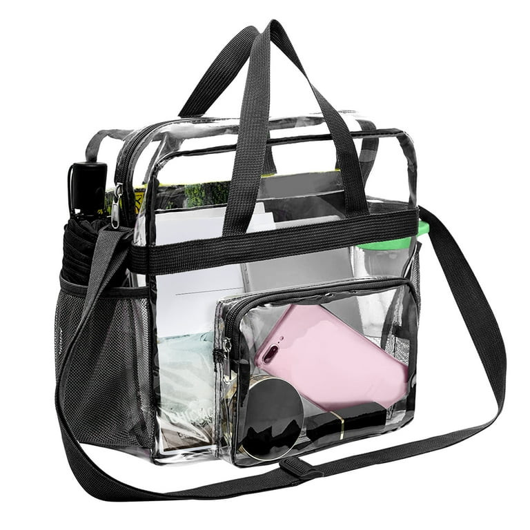TSV Clear Tote Bag, Large Waterproof Clear Crossbody Bag with Adjustable Strap for Stadium, Trave... | Walmart (US)