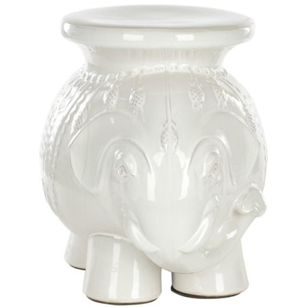 Safavieh Ceramic Elephant Stool-Color:White | Walmart (US)