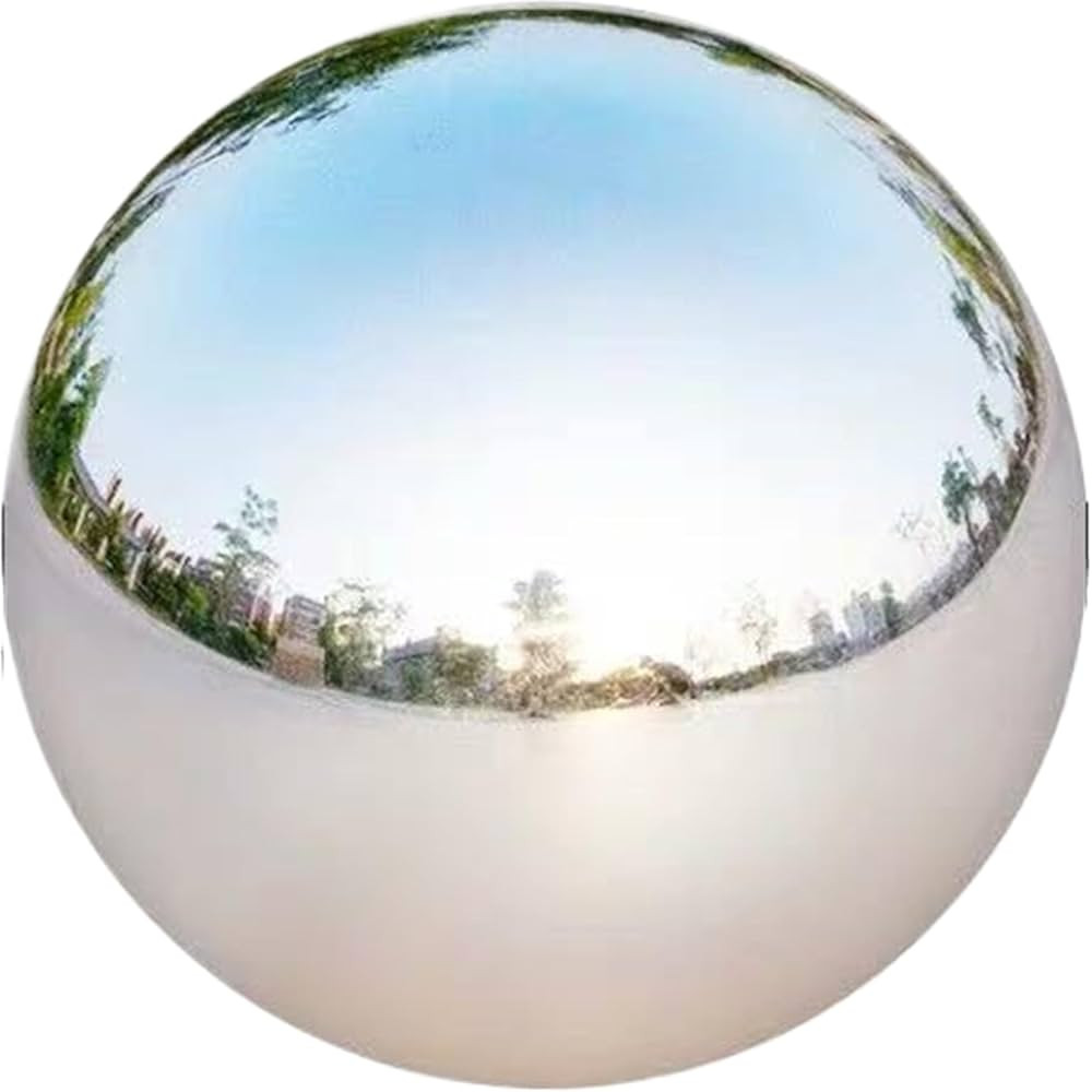 Gazing Ball 10 Inch, Stainless Steel Gazing Globe, 360° Mirror Reflective Garden Sphere, Hollow ... | Amazon (CA)